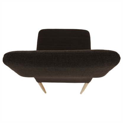 Scaun, material textil maro închis/cadru metalic fag, COLETA NOVA