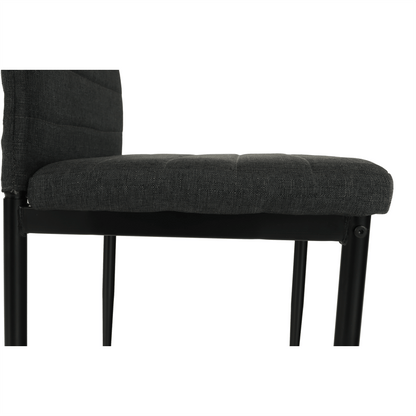 Scaun, textil gri închis/metal negru, COLETA NOVA