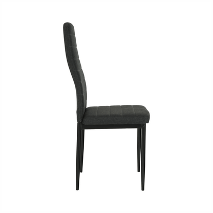 Scaun, textil gri închis/metal negru, COLETA NOVA