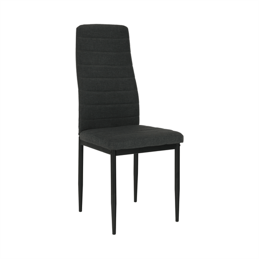 Scaun, textil gri închis/metal negru, COLETA NOVA