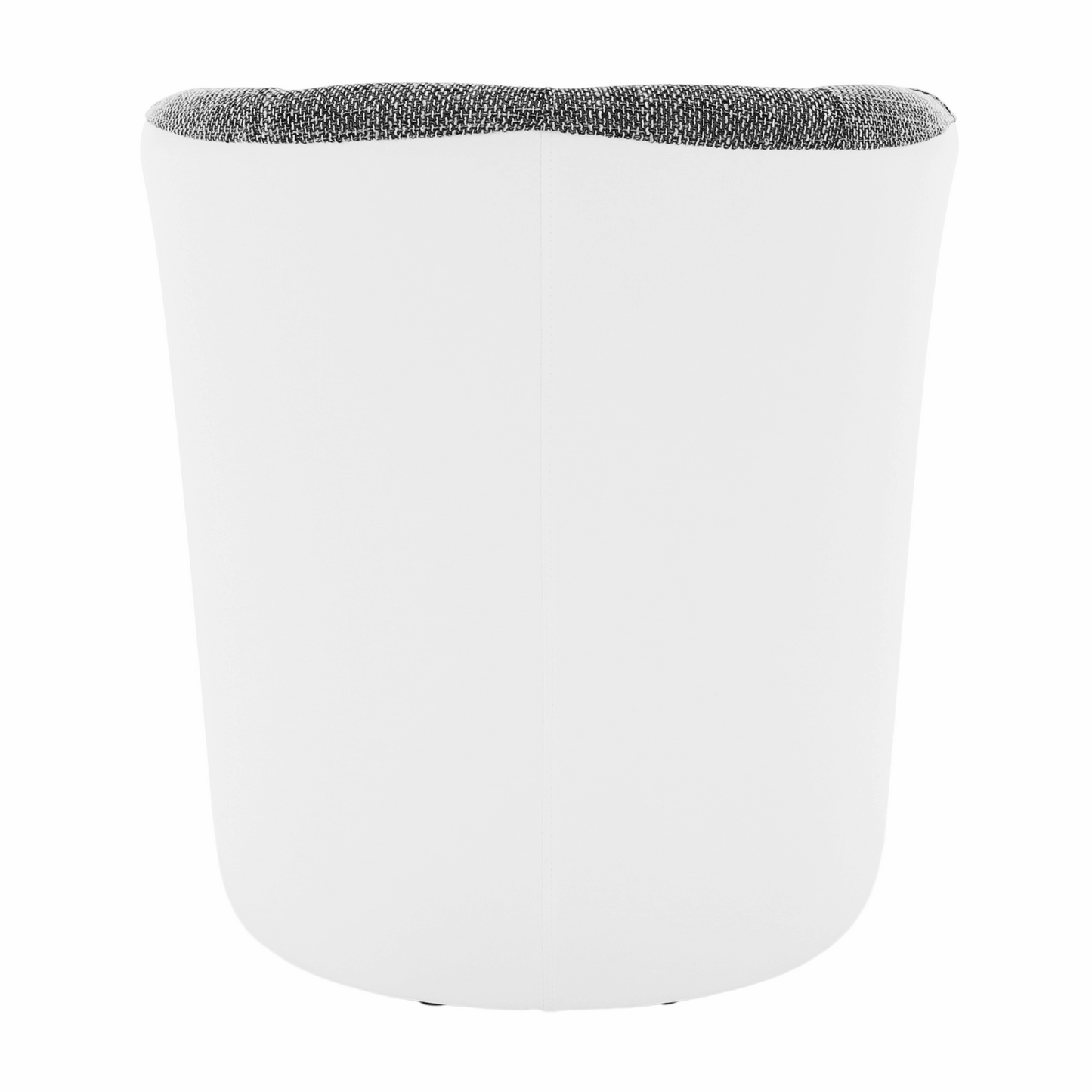 Fotoliu de club, piele eco alb/material gri, CUBA