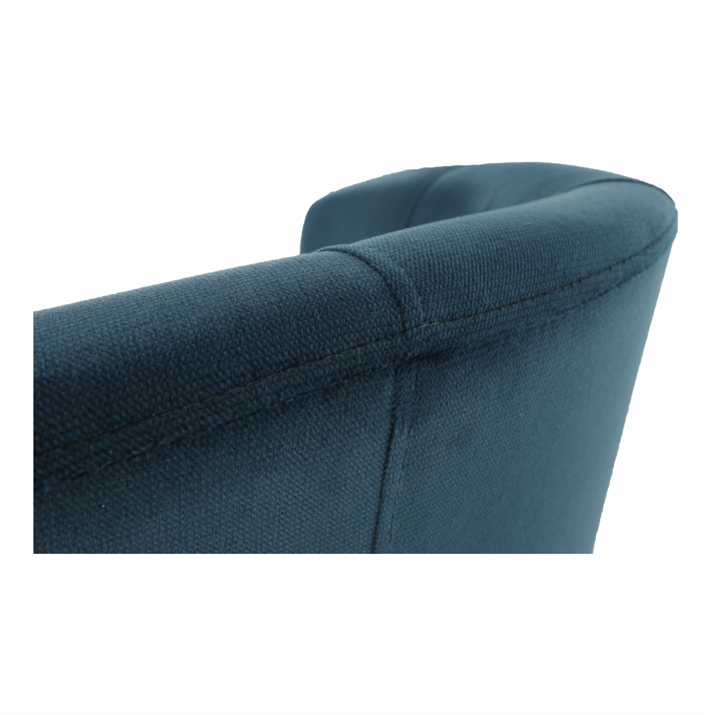 Fotoliu de club, material textil albastru, CUBA