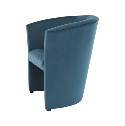 Fotoliu de club, material textil albastru, CUBA