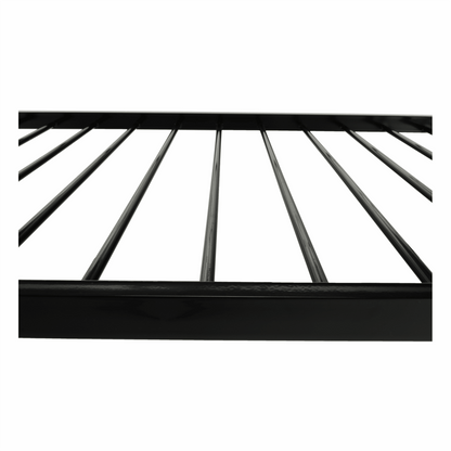 Pat metalic, negru, 90x200, DAINA