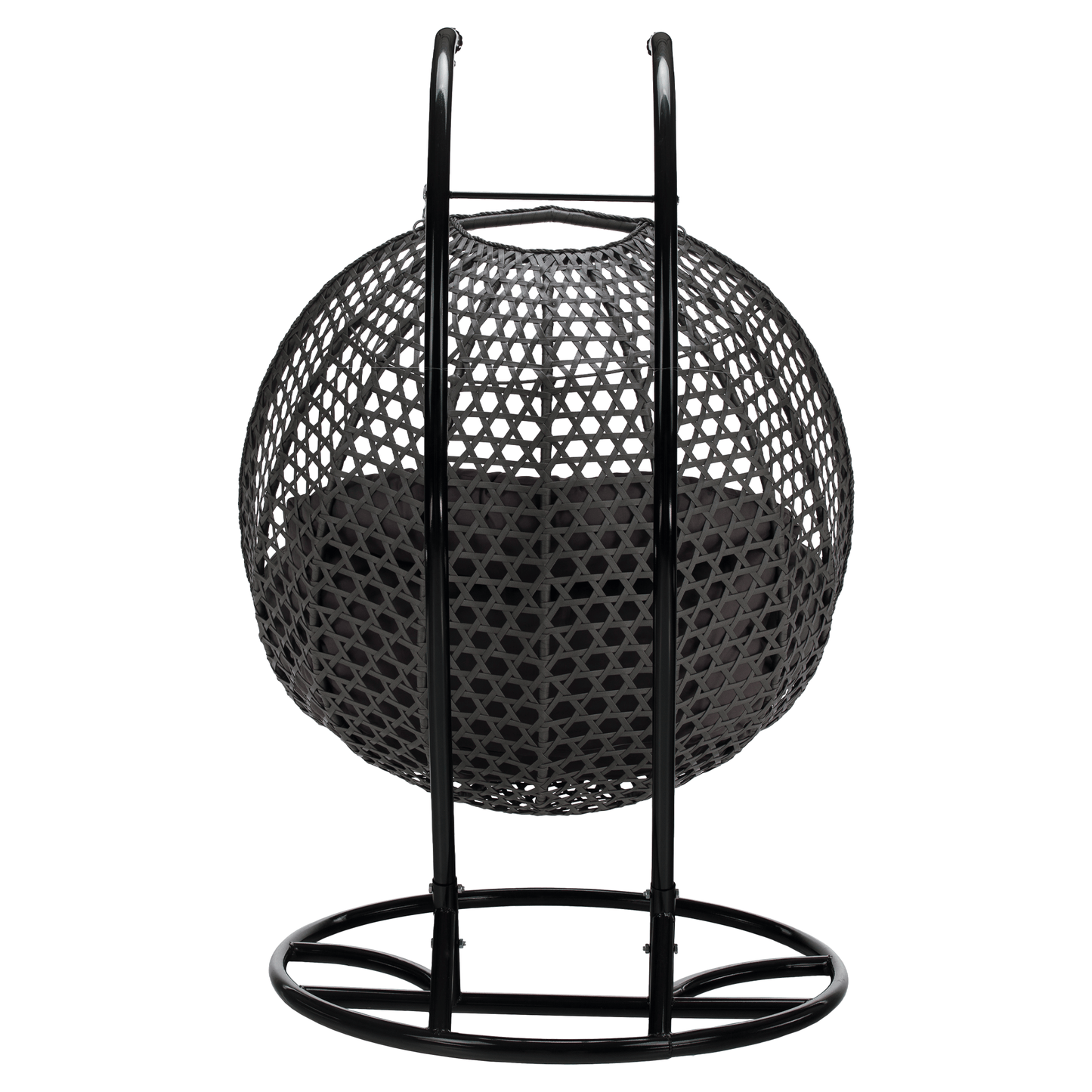 Scaun agăţat dublu, negru/gri/gri închis, DAKAN NEW