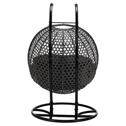 Scaun agăţat dublu, negru/gri/gri închis, DAKAN NEW