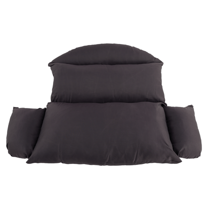 Scaun agăţat dublu, negru/gri/gri închis, DAKAN NEW