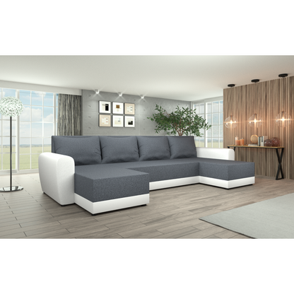 Canapea universală, gri/alb, DAKAR NEW U