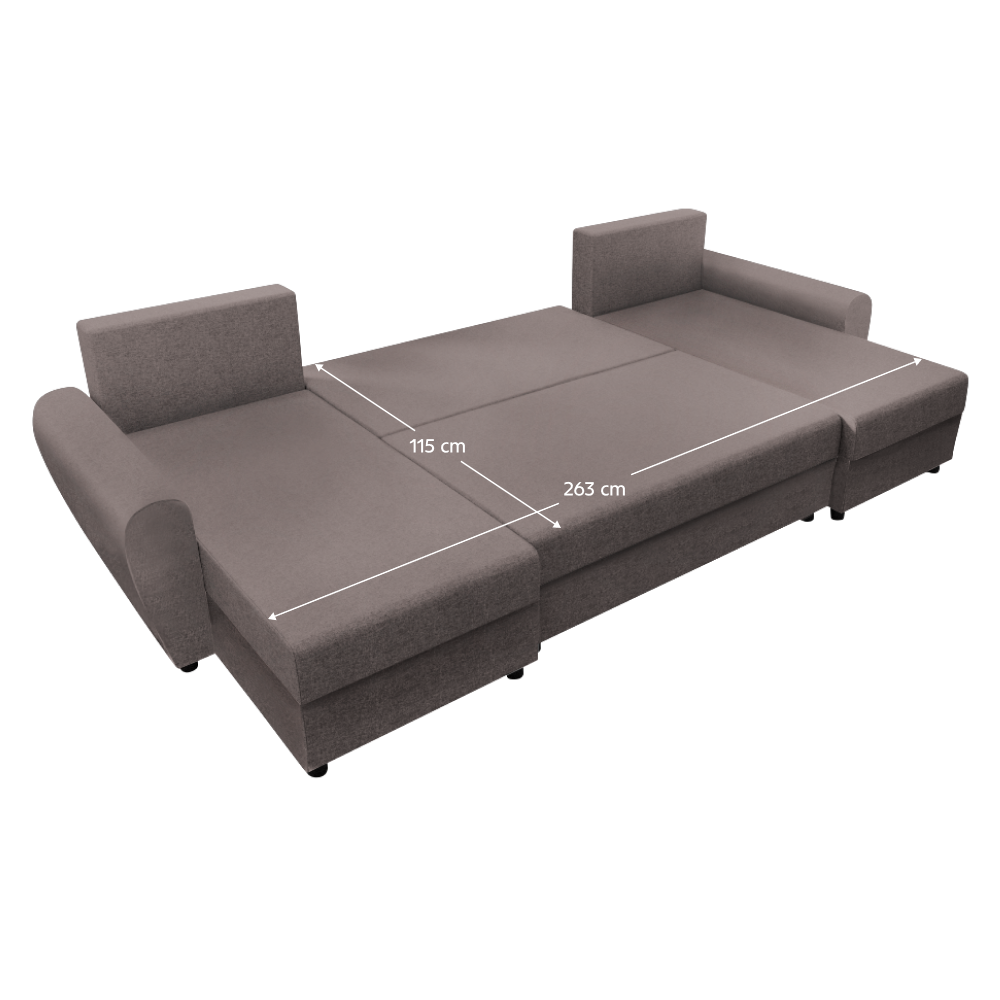 Canapea universală, gri-bej Taupe, DAKAR NEW U