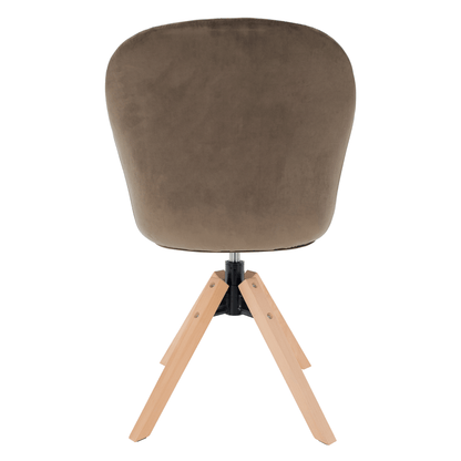 Fotoliu rotativ, textil Velvet, taupe gri-maro/fag, DALIO