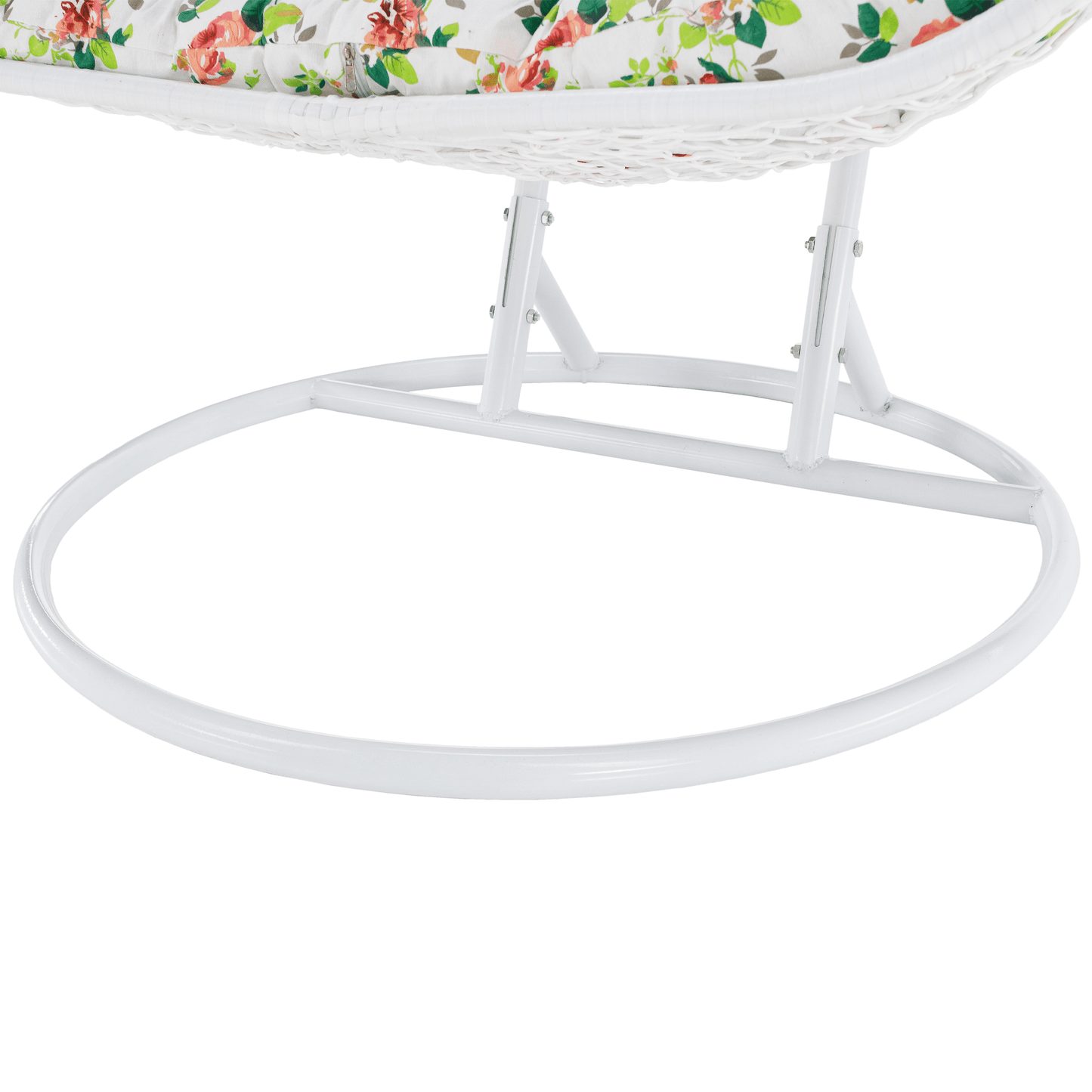 Scaun agăţat dublu, alb/model floral, DALVEA 2 NEW