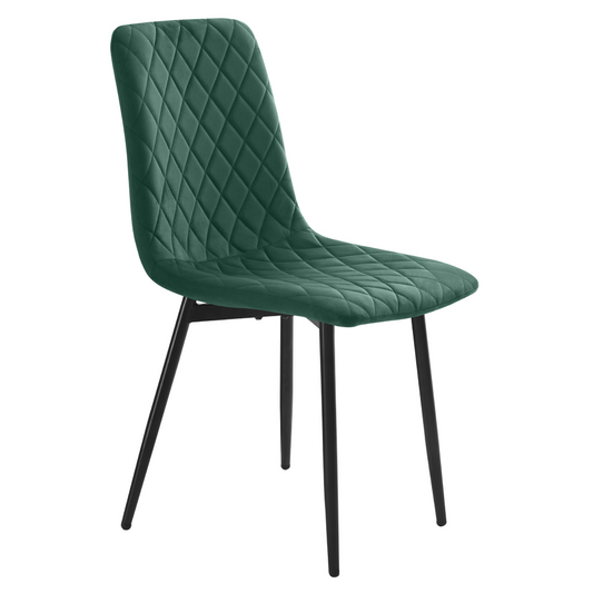 Scaun dining, material Velvet - culoare smarald / metal, DAMIA TIP 2