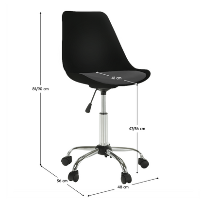 Scaun de birou, negru/gri închis, DARISA NEW