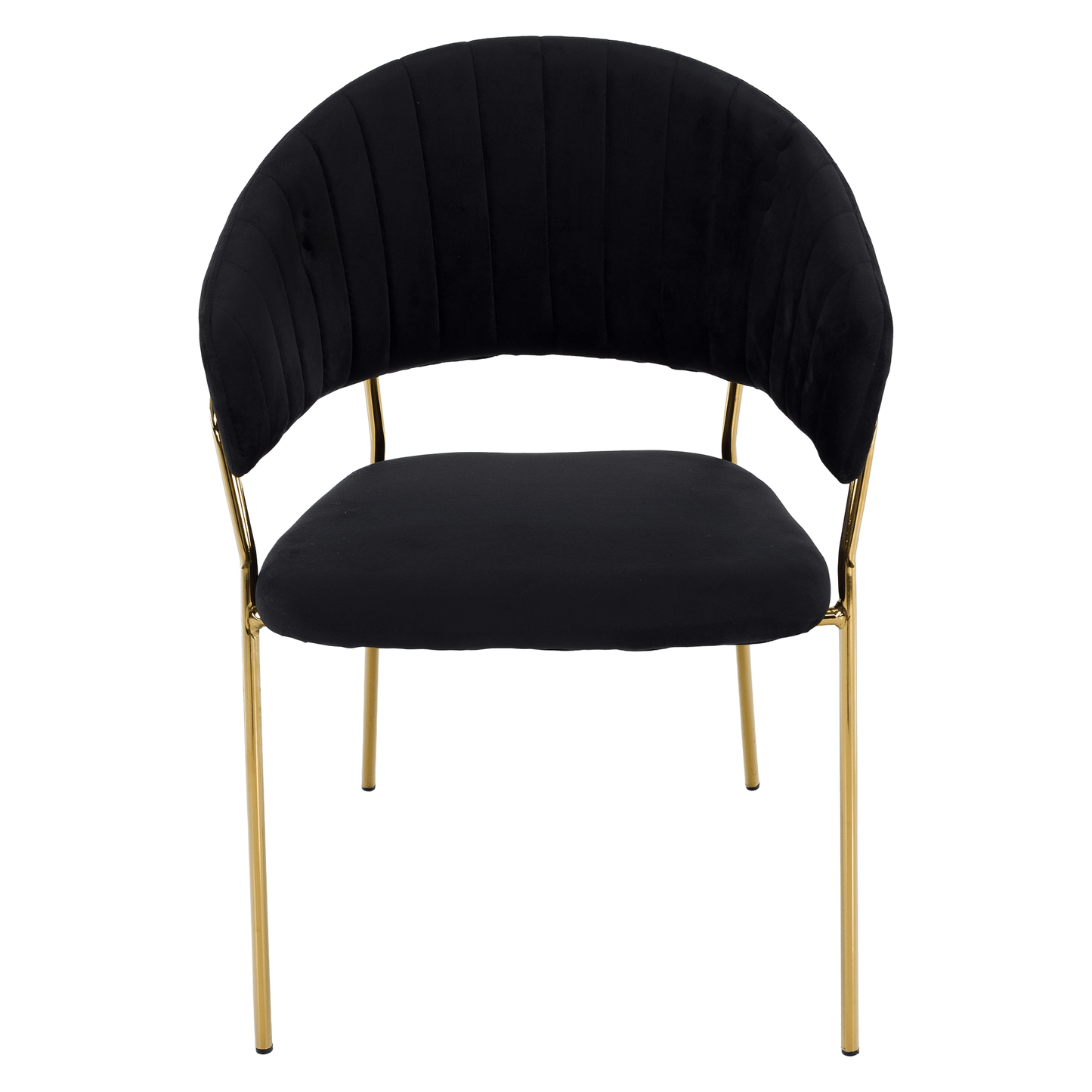 Scaun de sufragerie de design, material Velvet negru/gold crom auriu, DASMIN TIP 1