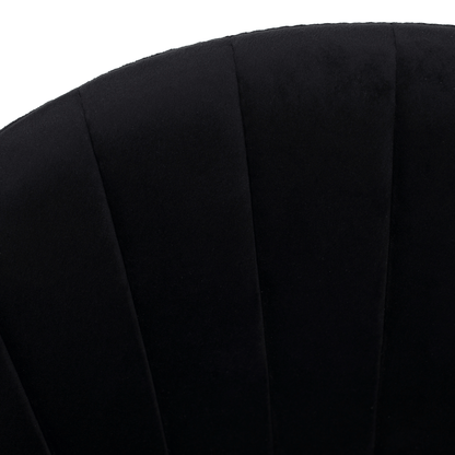 Scaun de sufragerie de design, material Velvet negru/gold crom auriu, DASMIN TIP 1