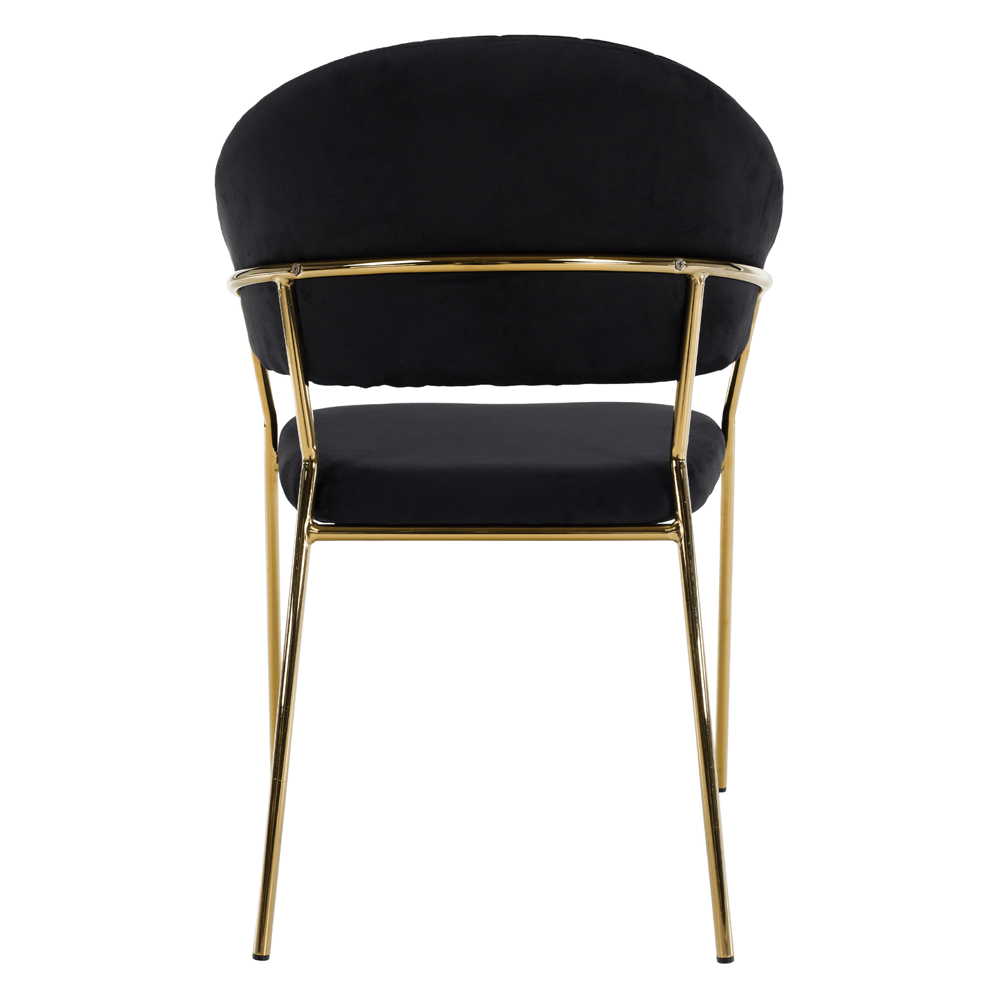 Scaun de sufragerie de design, material Velvet negru/gold crom auriu, DASMIN TIP 1
