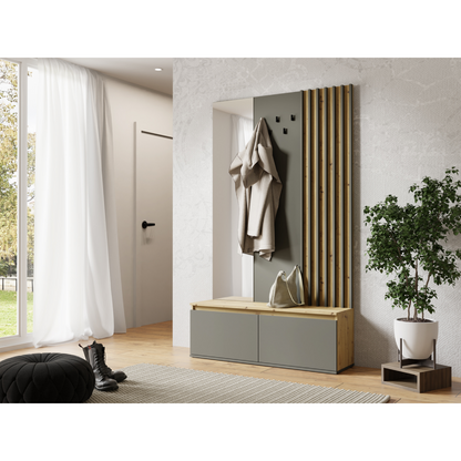 Set pentru hol, grafit/stejar artisan, DERIS