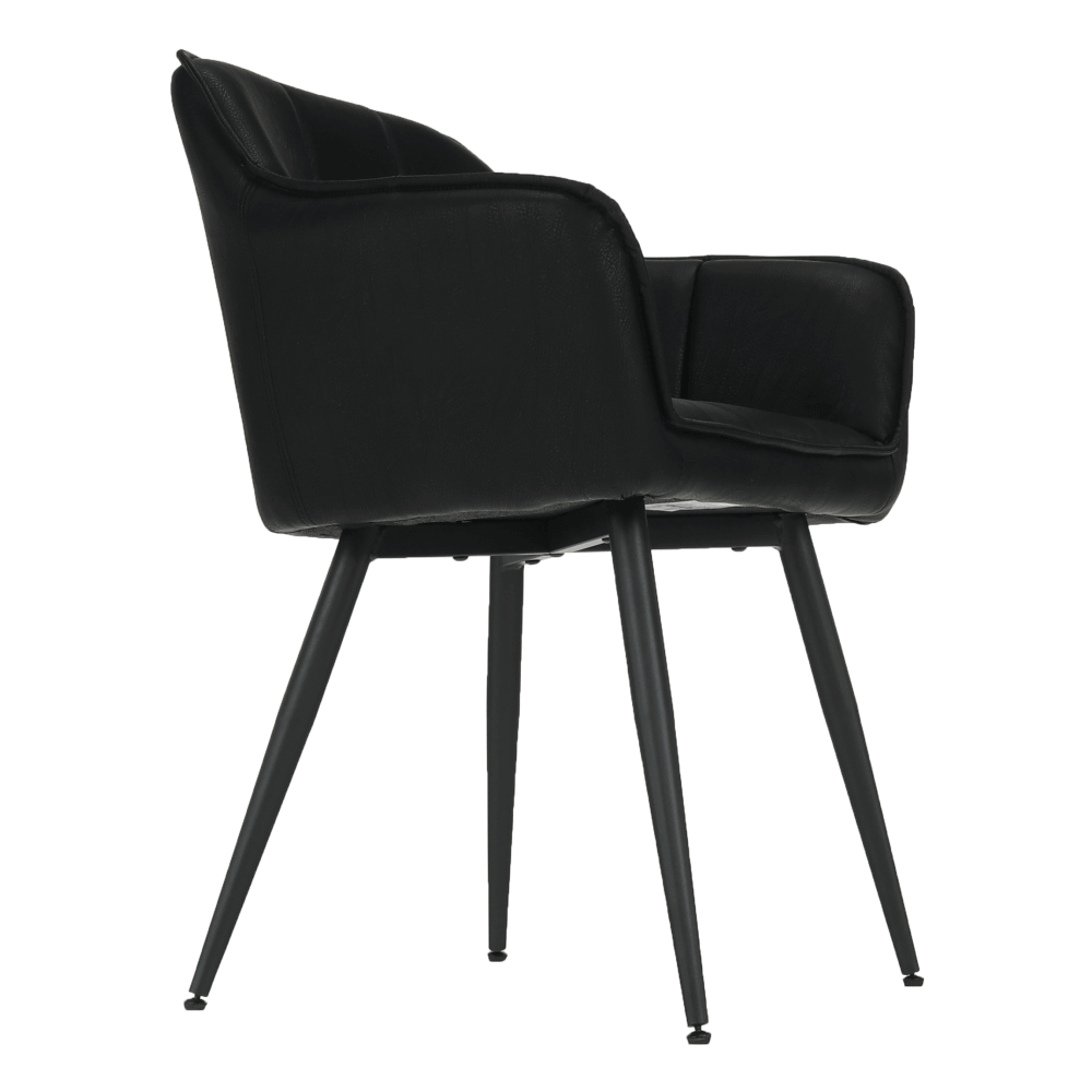 Fotoliu de design, negru, TOPAZ