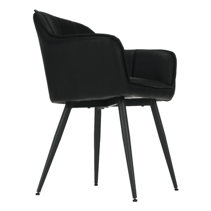 Fotoliu de design, negru, TOPAZ