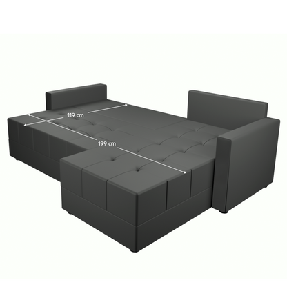 Set canapea universală, gri, DUAN ROH