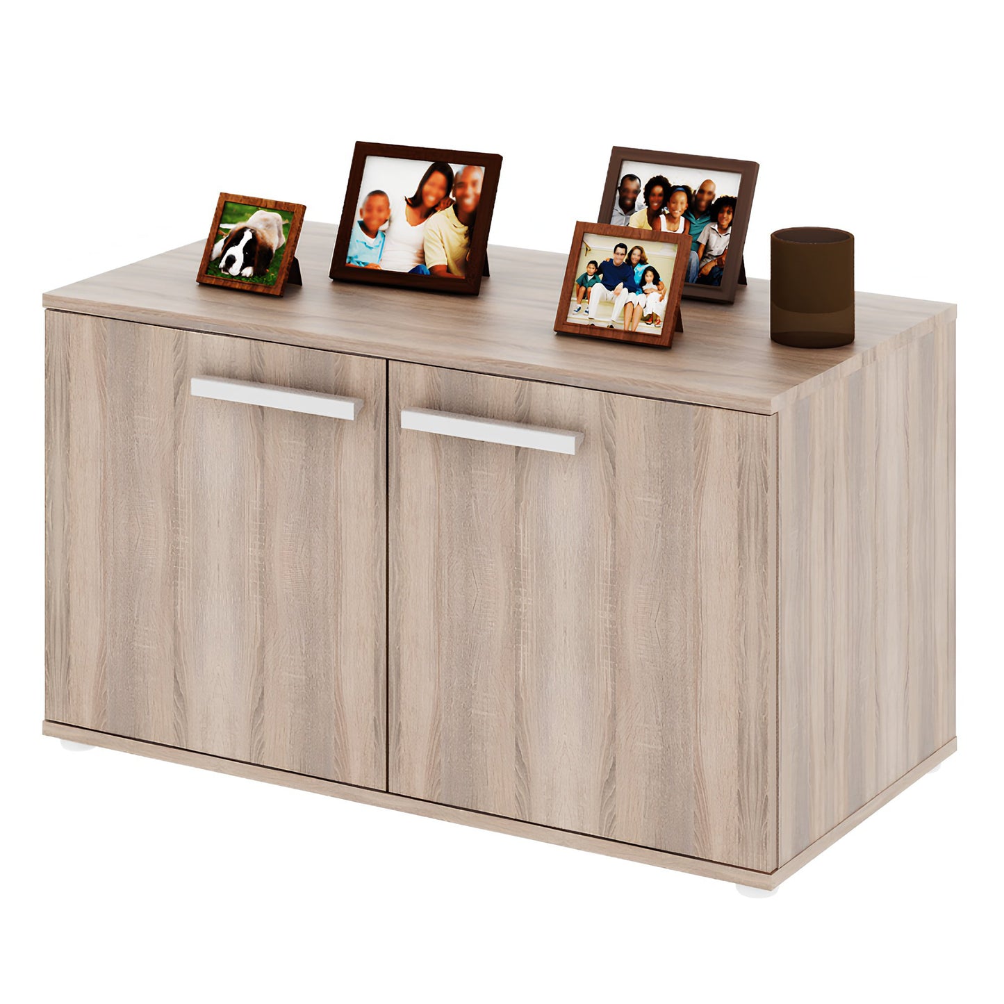 Dulap mic cu 2-uşi, DTD laminat, stejar sonoma, DUNAJ TIPUL7