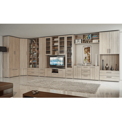 Dulap, cu 2-uşi, cu 1 sertar, DTD laminat, stejar sonoma, DUNAJ TIPUL10