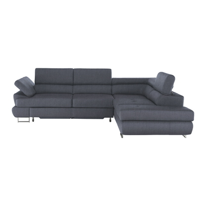 Set canapea cu spaţiu de depozitare, gri, dreapta, BUTON R