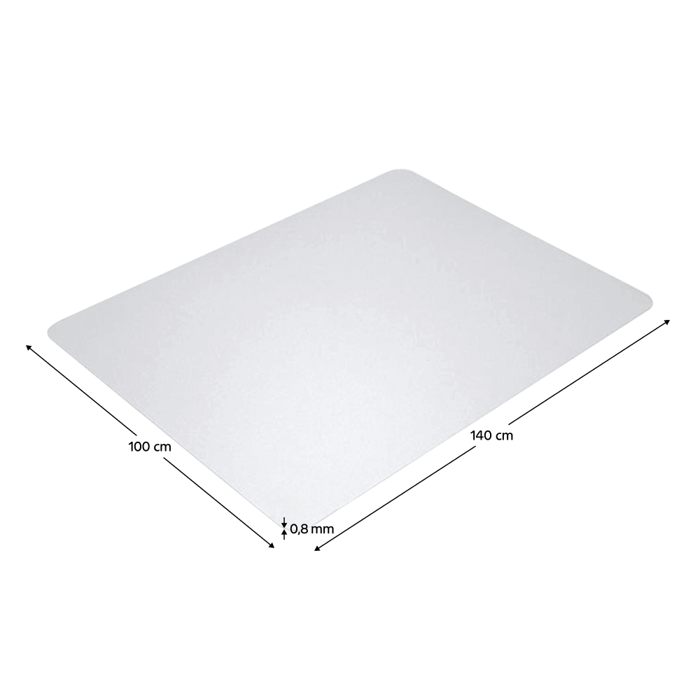 Protecţie podea sub scaun, transparentă, 140x100 cm, 0, 8 mm, ELLIE NEW TYP 4