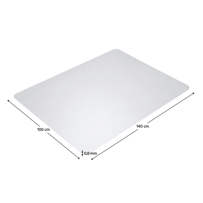 Protecţie podea sub scaun, transparentă, 140x100 cm, 0, 8 mm, ELLIE NEW TYP 4