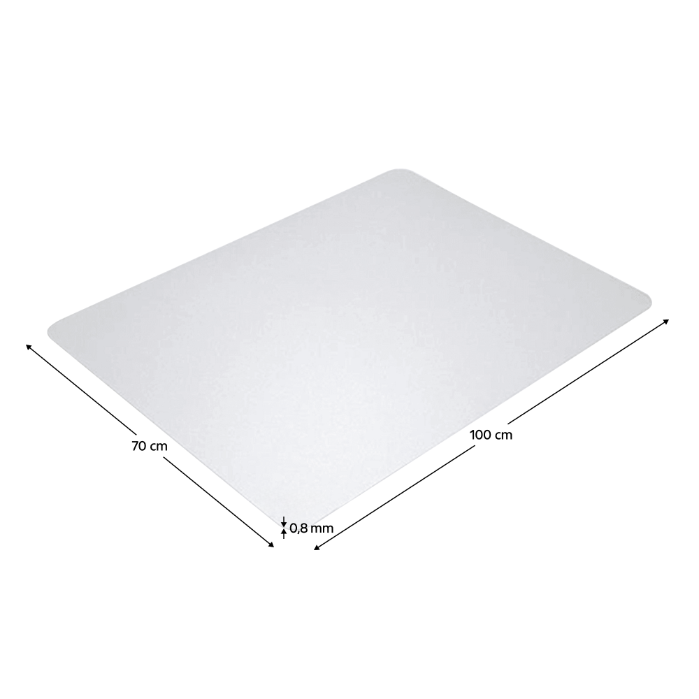 Protecţie podea sub scaun, transparent, 100x70 cm, 0,8 mm, ELLIE NEW TIP 6