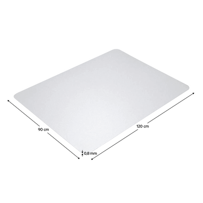 Protecţie podea sub scaun, transparent, 120x90 cm, 0,8 mm, ELLIE NEW TIP 7