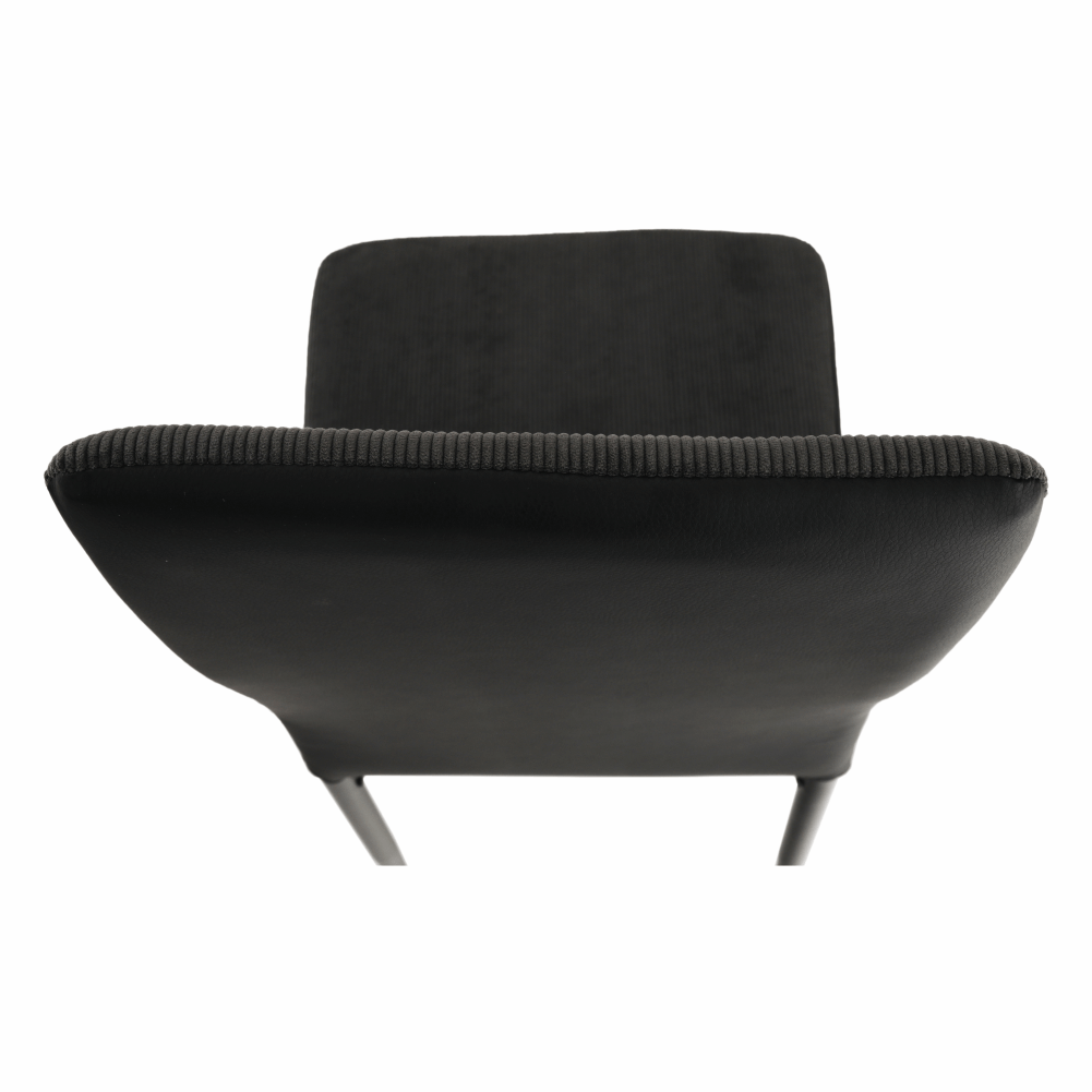 Scaun bucătărie, gri închis/negru, ENRA
