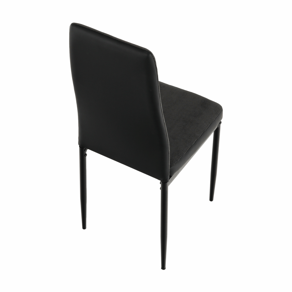 Scaun bucătărie, gri închis/negru, ENRA
