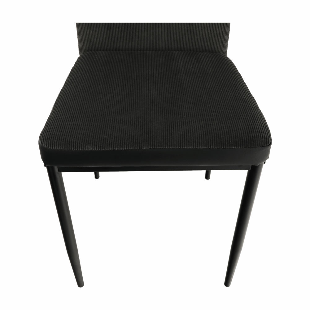 Scaun bucătărie, gri închis/negru, ENRA