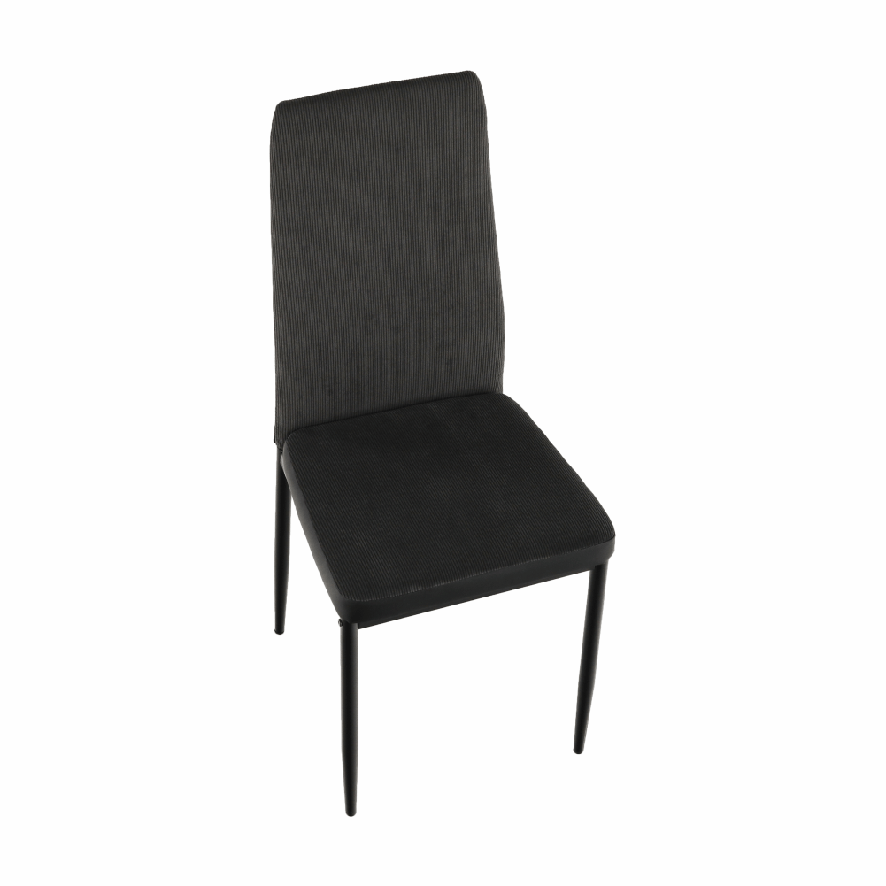 Scaun bucătărie, gri închis/negru, ENRA