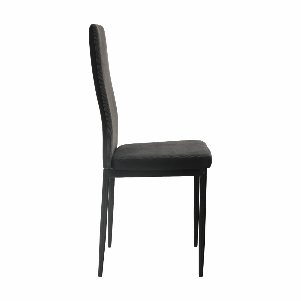 Scaun bucătărie, gri închis/negru, ENRA