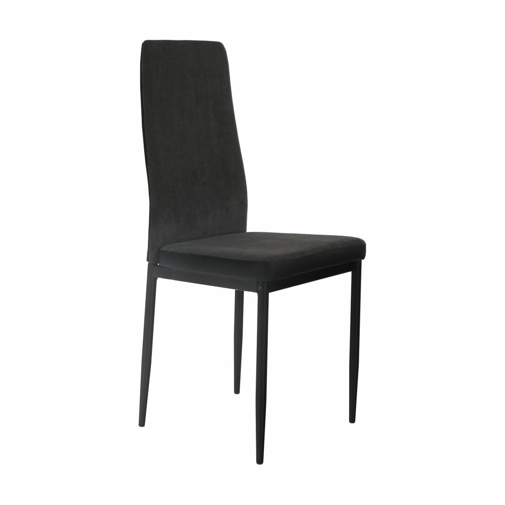 Scaun bucătărie, gri închis/negru, ENRA