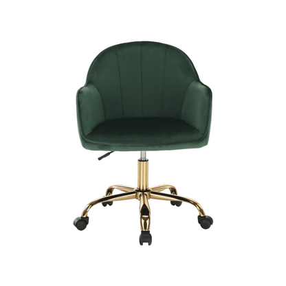 Fotoliu de birou, verde material Velvet /auriu, EROL