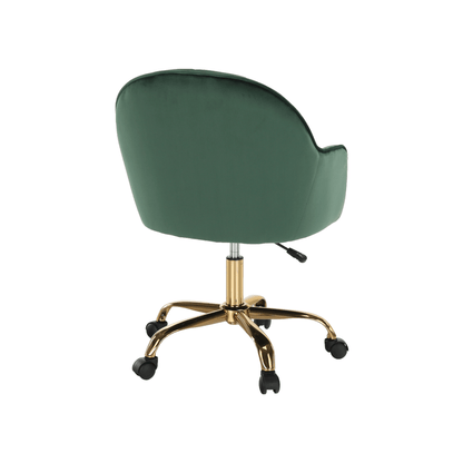 Fotoliu de birou, verde material Velvet /auriu, EROL