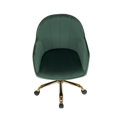 Fotoliu de birou, verde material Velvet /auriu, EROL