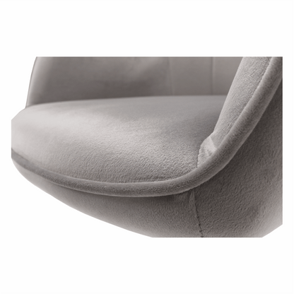 Scaun de birou, material textil din catifea gri deschis / negru, EROL