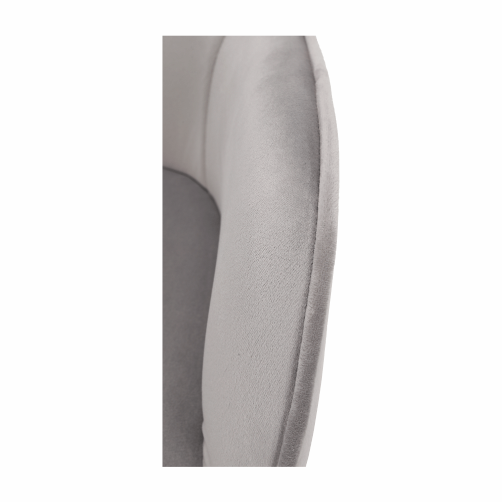 Scaun de birou, material textil din catifea gri deschis / negru, EROL