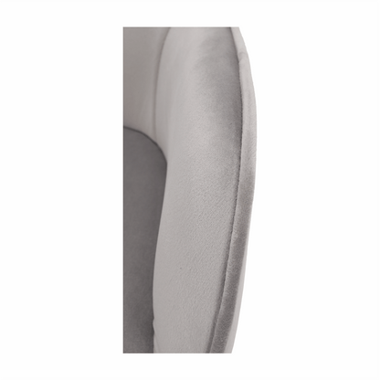 Scaun de birou, material textil din catifea gri deschis / negru, EROL