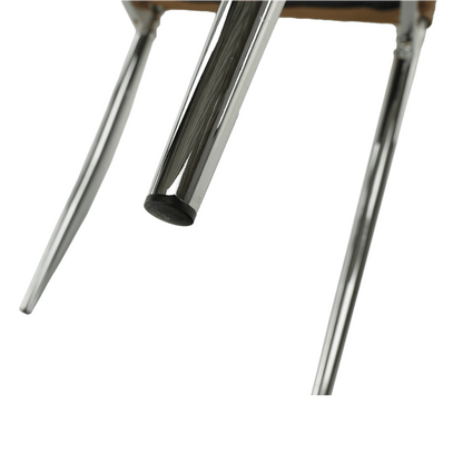 Scaun dining, piele ecologică bej/crom, ERVINA