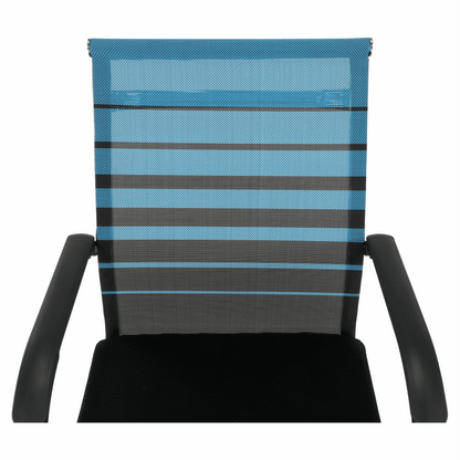 Scaun, albastru/negru, material textil, ESIN