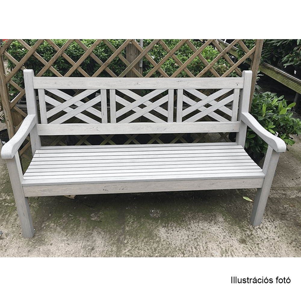 Bancă de grădină din lemn, gri, 150 cm, FABLA