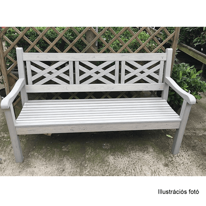 Bancă de grădină din lemn, gri, 150 cm, FABLA