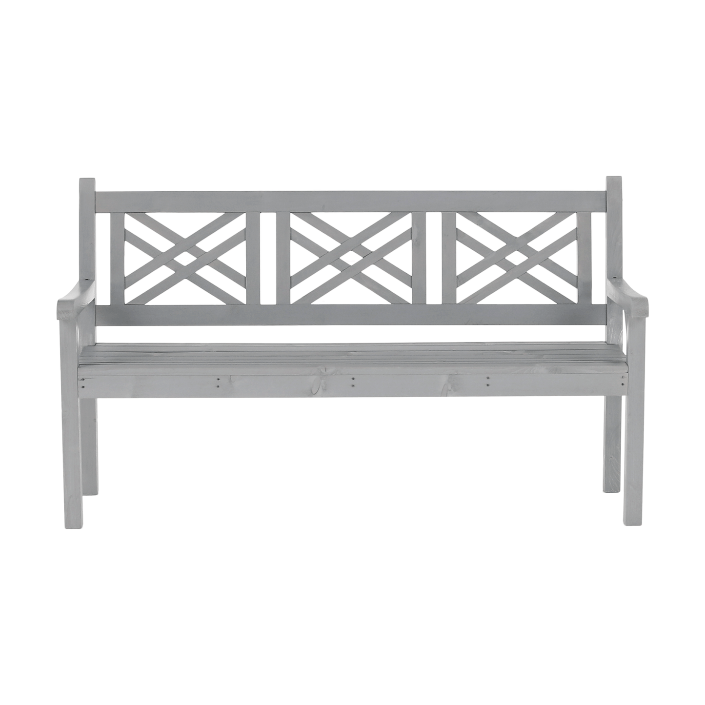 Bancă de grădină din lemn, gri, 150 cm, FABLA