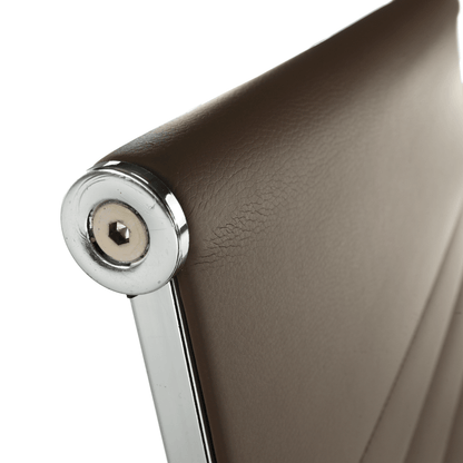 Scaun de birou, piele eco/metal, taupe/crom, FARAN