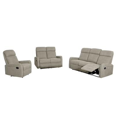 Set canapele 3+2+1, ţesătură gri-maroniu Taupe, FASAN